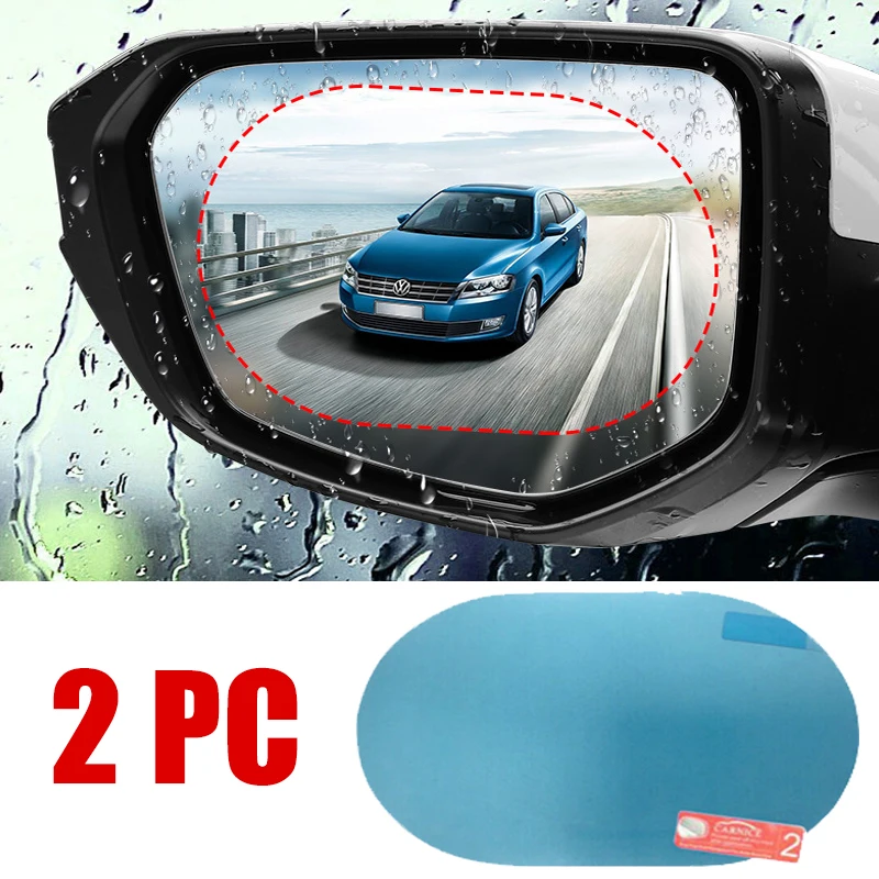 Anti Glare Car Rearview Mirror Film - 2 adet araba etiket yağmur geçirmez