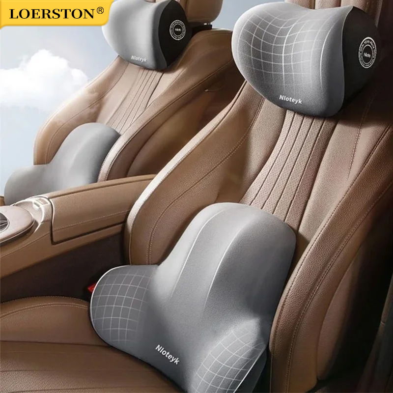 Memory Foam Car Neck Pillow Lumbar Support - Bellek Köpük Araba Boyun Yastık Araba
