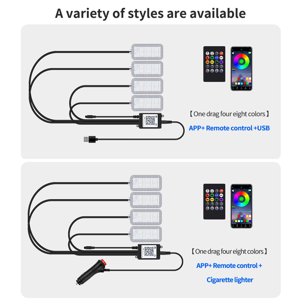 Araba Led Ayak Ortamı USB Çakm - Led Ambient Interior Car Lights App Control incelemesi ve fiyatı