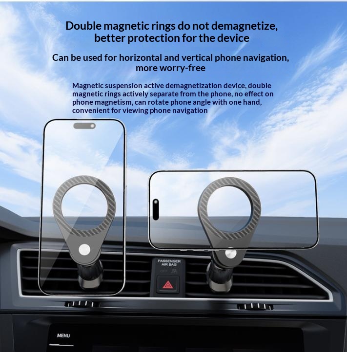 Yeni 1 Adet Karbon Fiber Manye - Magnetic Phone Holder For Car Vent incelemesi ve fiyatı