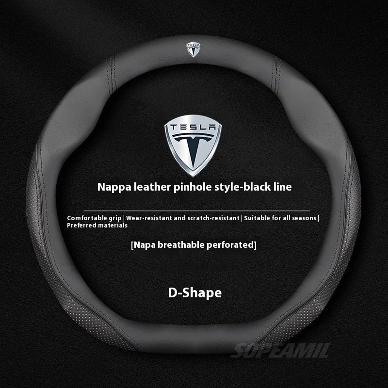 Tesla Model 3 Model Y Model S  - Car Steering Wheel Cover Anti Slip Breathable incelemesi ve fiyatı