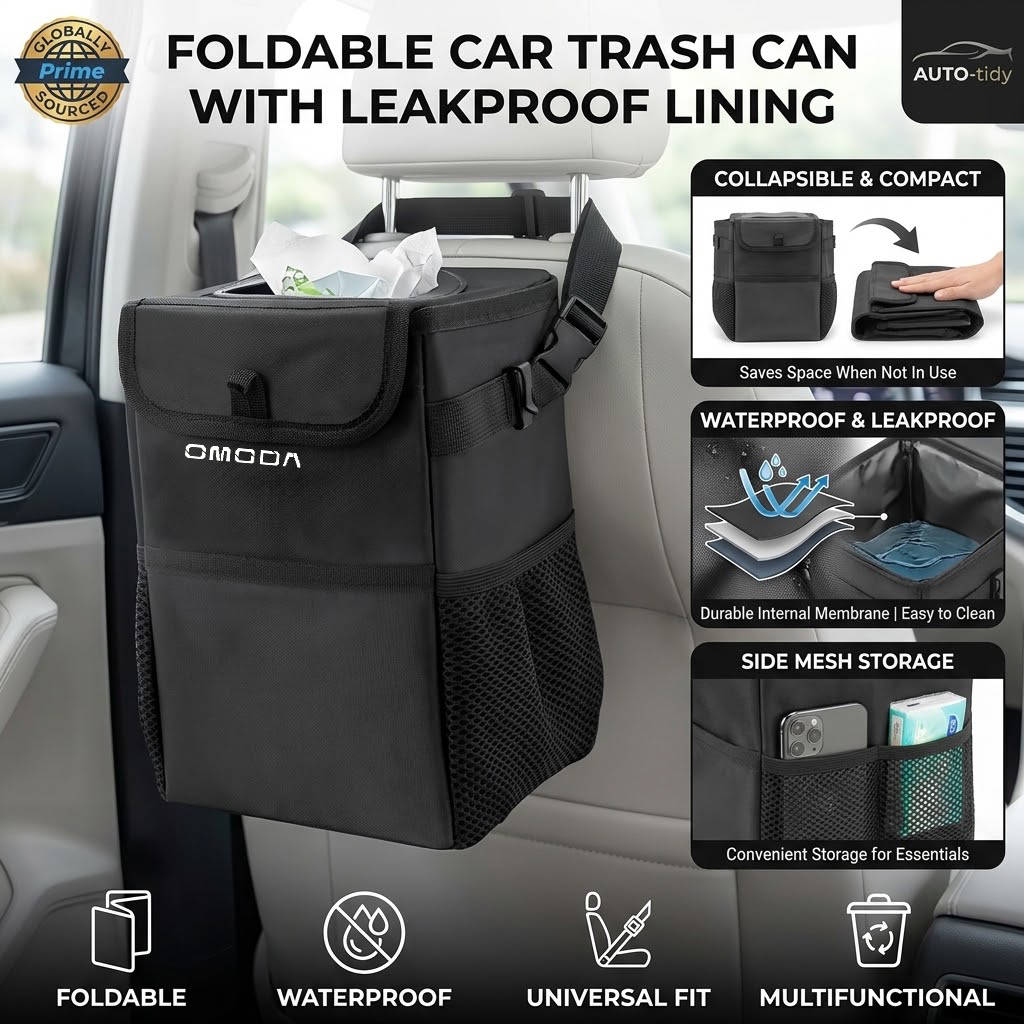 Chery Omoda C5 5 7 8 pro plus  - Waterproof Car Trash Can With Lid incelemesi ve fiyatı