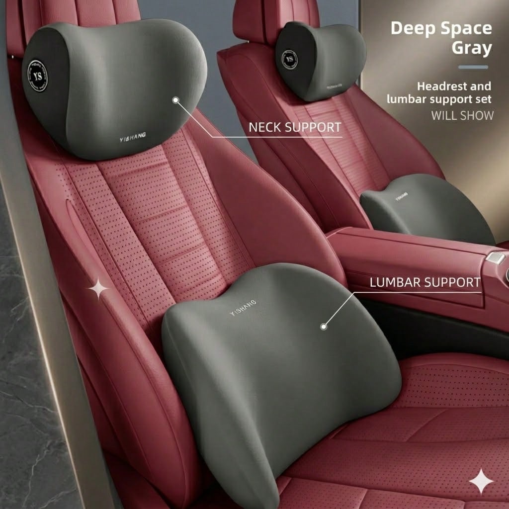 Araba Koltuğu Baş ve Bel Deste - Memory Foam Car Neck Pillow Lumbar Support incelemesi ve fiyatı
